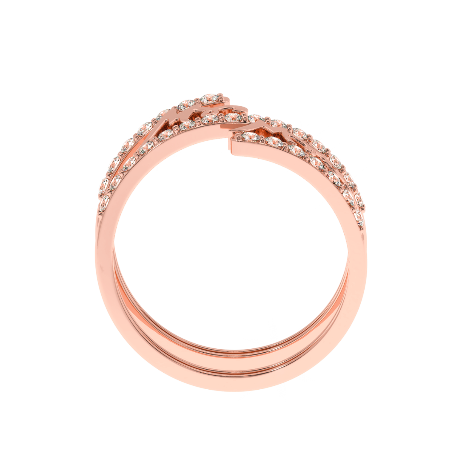 Solitairekart-0.41 CT Happily Ever After Lab Diamond Ring